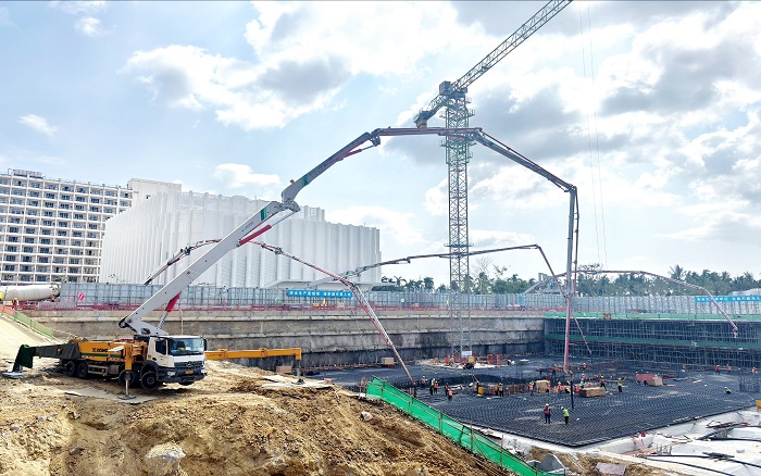 火力全開！萬方混凝土澆筑海南新地標(biāo)！